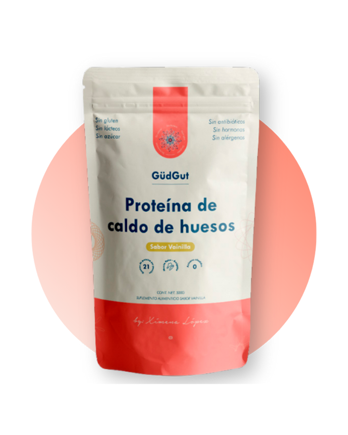 Proteína de Caldo de Hueso sabores Vainilla o Chocolate