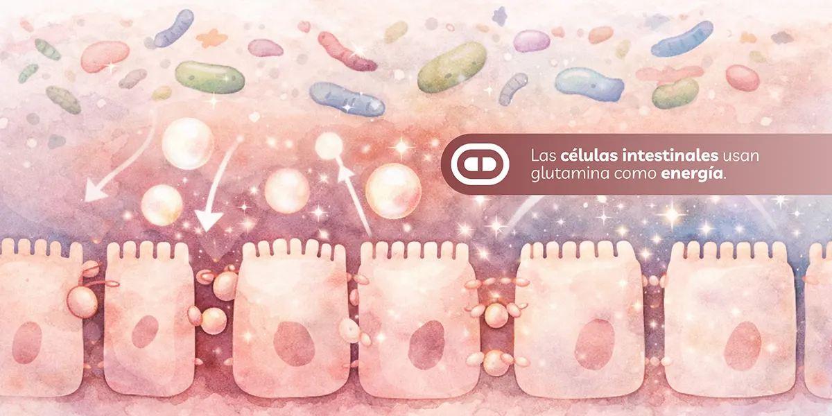 La glutamina es usada por las células intestinales como energía