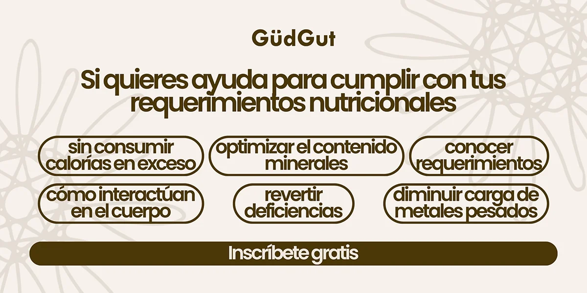 Webinar minerales GüdGut - ayuda para cumplir requerimientos nutricionales